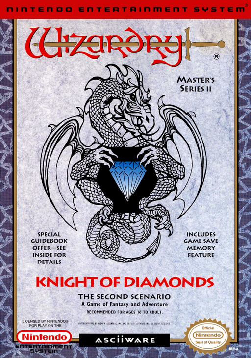 Wizardry - Knight of Diamonds - The Second Scenario (USA) box art